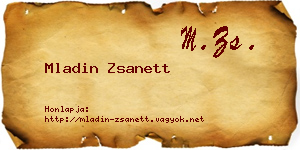 Mladin Zsanett névjegykártya